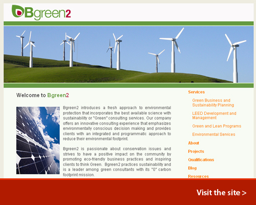 Contemporary Website Design: BGreen2