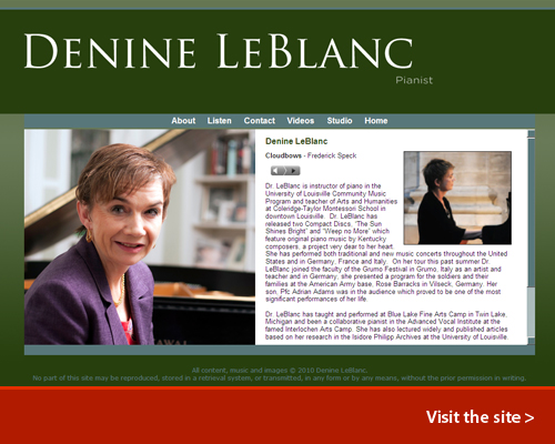 Contemporary Website Design: Denine Leblanc