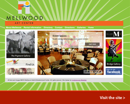 Contemporary Website Design: Mellwood Art Center